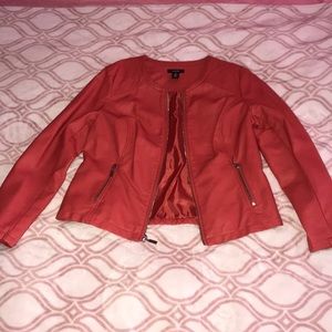 Peach Leather Jacket